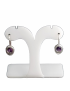 Boucles Améthyste sertie Argent 925