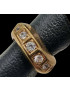 Bague Anneau Zirconium Bronze plaqué or Taille 52