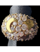 Bague Zirconium Bronze plaqué or