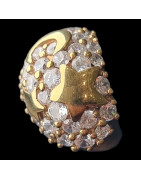 Bague Zirconium Bronze plaqué or