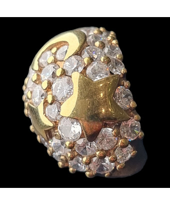 Bague Zirconium Bronze plaqué or