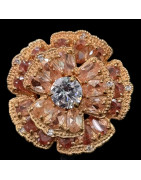 Bague Zirconium Bronze plaqué or Taille 56