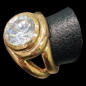 Bague Zirconium Bronze plaqué or Taille 53