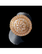 Bague Zirconium Bronze plaqué or Taille 55