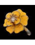 Bague Bakélite & Zirconium Fantaisie Fleur Taille 54+