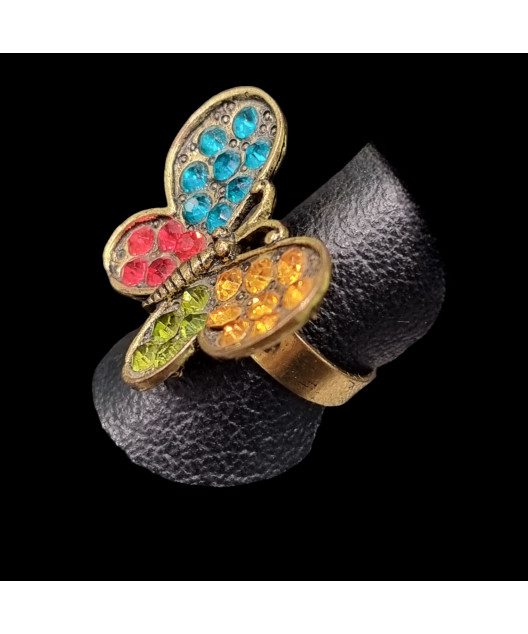 Bague Zirconium Fantaisie Papillon Taille 57+