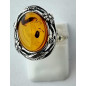 Bague Ambre baltique Argent 925 Taille 55