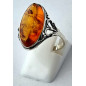 Bague Ambre baltique Argent 925 Taille 58