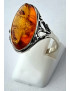 Bague Ambre baltique Argent 925 Taille 58