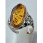 Bague Ambre baltique Argent 925 Taille 60