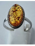 Bague Ambre baltique Argent 925 Taille 58