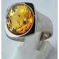 Bague Ambre baltique Argent 925 Taille 62