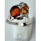 Bague Ambre baltique Argent 925 Taille 62