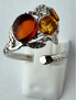 Bague Ambre baltique Argent 925 Taille 62