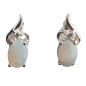 Boucles Opale blanche Argent 925