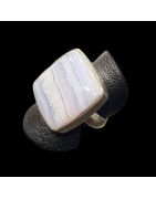 Bague Calcédoine Argent 925 Taille 55