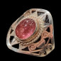 Bague Tourmaline rose Argent 925 Taille 52
