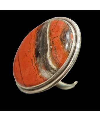 Bague Jaspe rouge Argent...