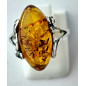 Bague Ambre baltique Argent 925 Taille 56