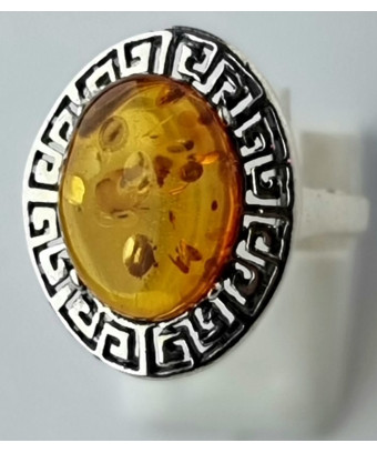 Bague Ambre baltique Argent 925 Taille 62