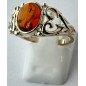 Bague Ambre baltique Argent 925 Taille 58