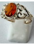 Bague Ambre baltique Argent 925 Taille 58