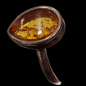 Bague Ambre baltique Argent 925 Taille 61