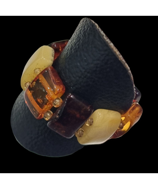 Bague Ambre baltique 64+