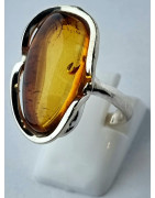 Bague Ambre baltique Argent 925 Taille 55