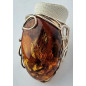 Bague Ambre baltique Argent 925 Taille 57
