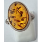 Bague Ambre baltique Argent 925 Taille 57