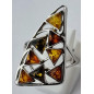 Bague Ambre baltique Argent 925 Taille 56