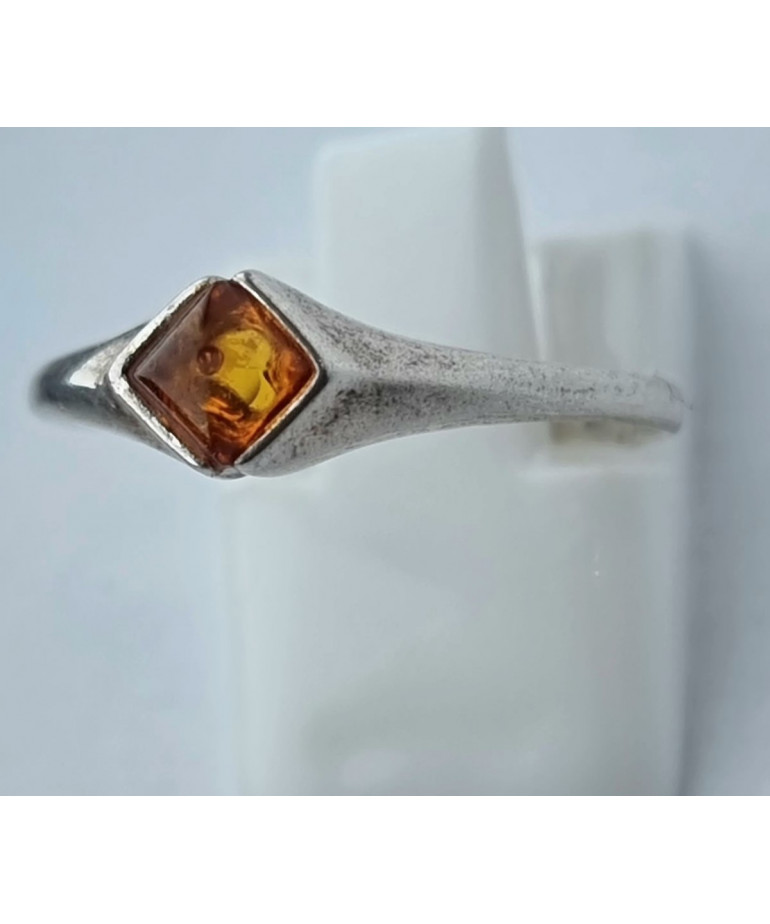 Bague Ambre baltique Argent 925 Taille 62