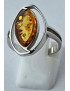 Bague Ambre baltique Argent 925 Taille 56