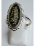 Bague Ambre Vert argent 925 Taille 56