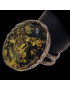 Bague Ambre Vert argent 925 Taille 58