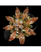Bague Zirconium Bronze plaqué or Taille 59