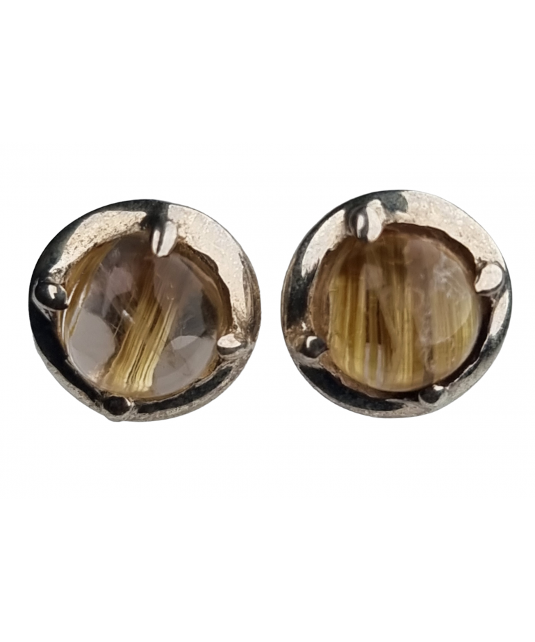 Boucles Quartz rutile Argent 925