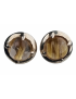 Boucles d'oreilles Quartz rutile griffé argent 925