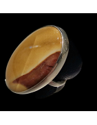 Bague Jaspe mokaïte Argent 925 Taille 62