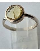 Bague Béryl Héliodore Argent 925 Taille 58
