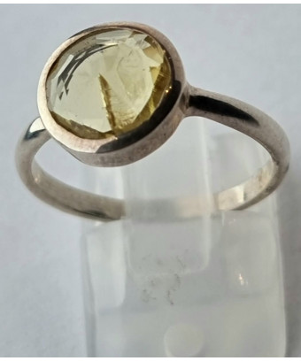 Bague Béryl Héliodore Argent 925 Taille 58