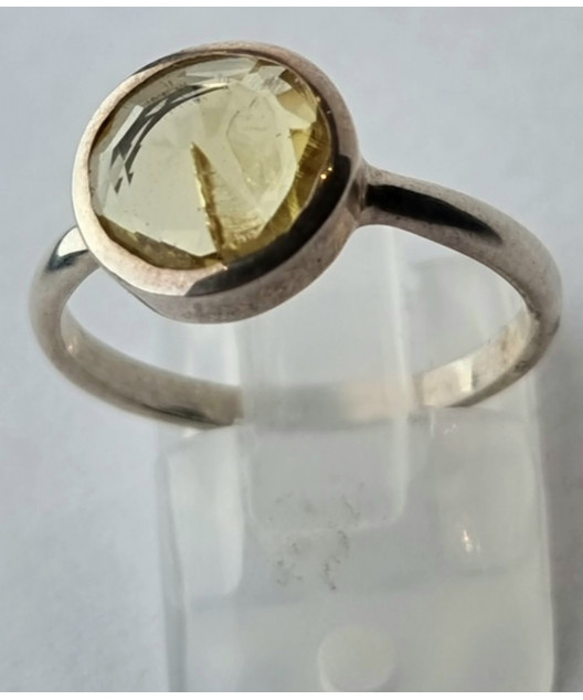 Bague Béryl Héliodore Argent 925 Taille 58
