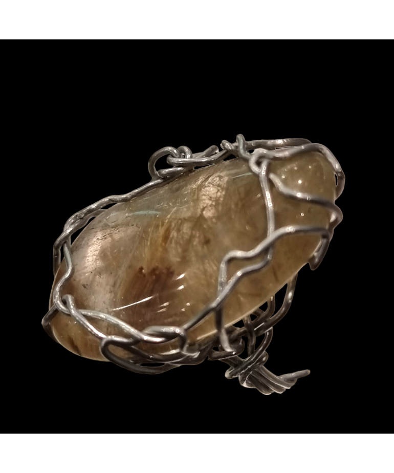 Bague Quartz rutile Alu Taille 53