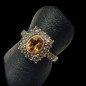 Bague Citrine naturelle Argent 925 Taille 58