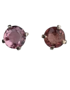 Boucles Tourmaline rose griffée Argent 925