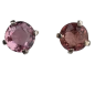 Boucles Tourmaline rose griffée Argent 925