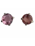 Boucles d'oreilles Tourmaline rose griffée argent 925