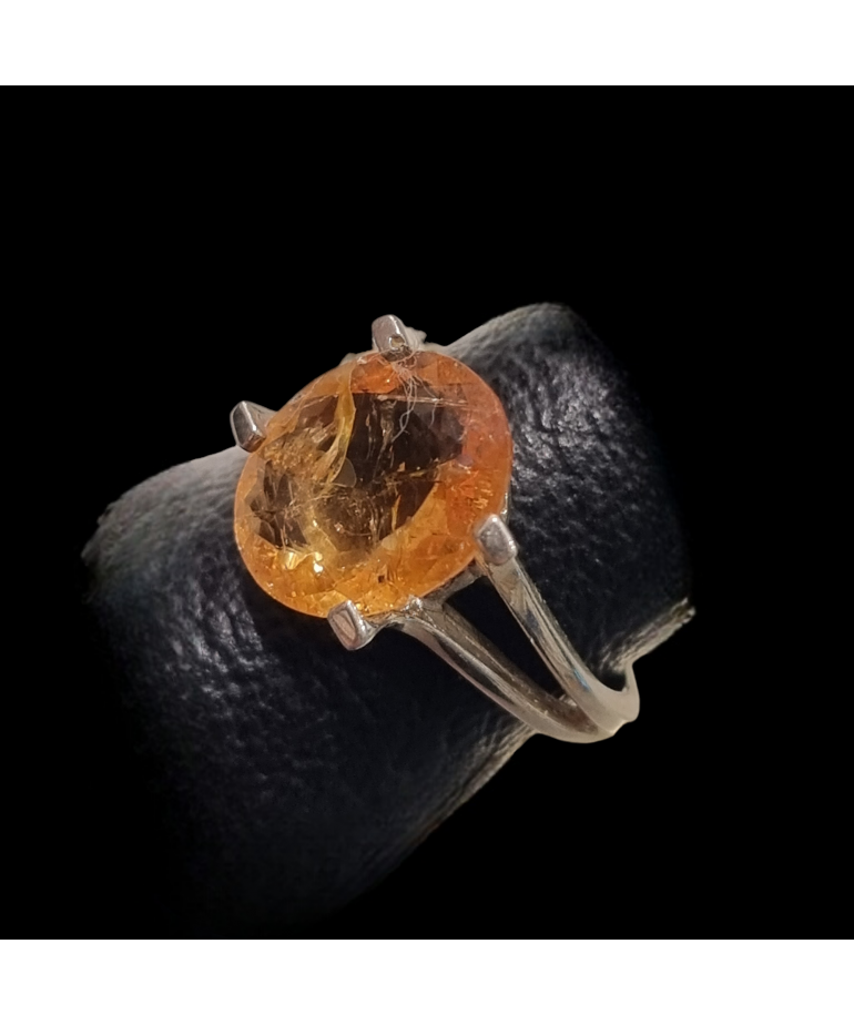 Bague Topaze Impériale Argent 925 Taille 58