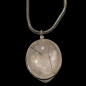 Pendentif Quartz rutile Tourmaline noire Argent 925